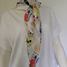 Load image into Gallery viewer, Cat Scarf White
