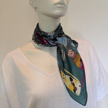 Load image into Gallery viewer, Cat Scarf Green
