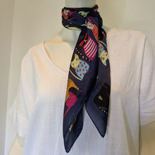 Load image into Gallery viewer, Cat Scarf Navy
